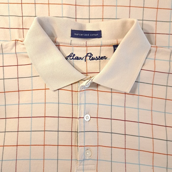 Alan Flusser Men's Polo Button Shirt S‎ Multicolor 100% Cotton Short Sleeve - Picture 2 of 10